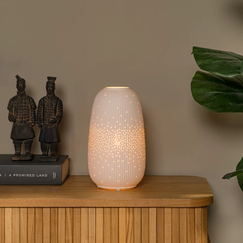 Lucide FLORES - Lampe de table - Ø 14,1 cm - 1xE14 - Blanc - ambiance 1